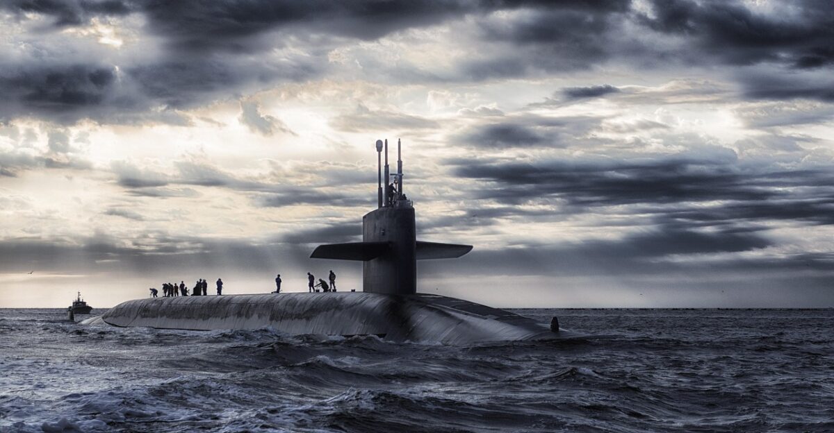 submarine sea silhouette sub watercraft ocean water navy gloomy nature dark