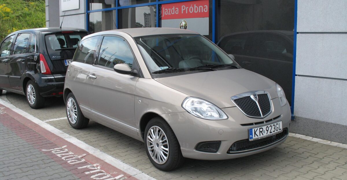 Lancia Ypsilon car in Krak w Poland
