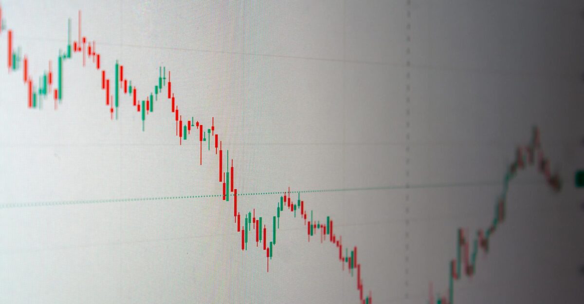 Detailed graph showing financial data trends ideal for business and finance themes