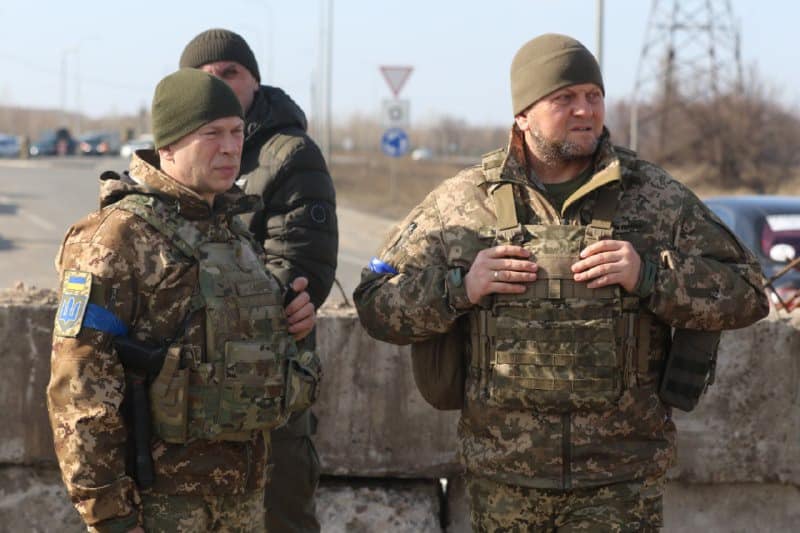 GENERAL Valerii Zaluzhnyi and COLONEL GENERAL Oleksandr Syrskyi during the Battle for Kyiv 2022