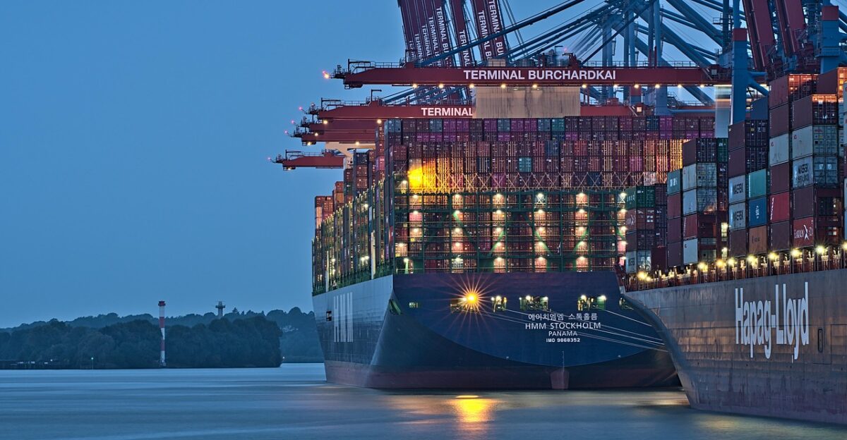 port ship water nature sea crane freight export import charge logistics container