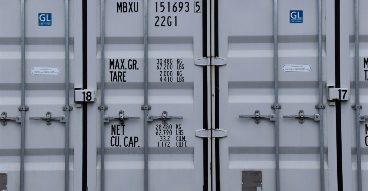 blue and white metal locker