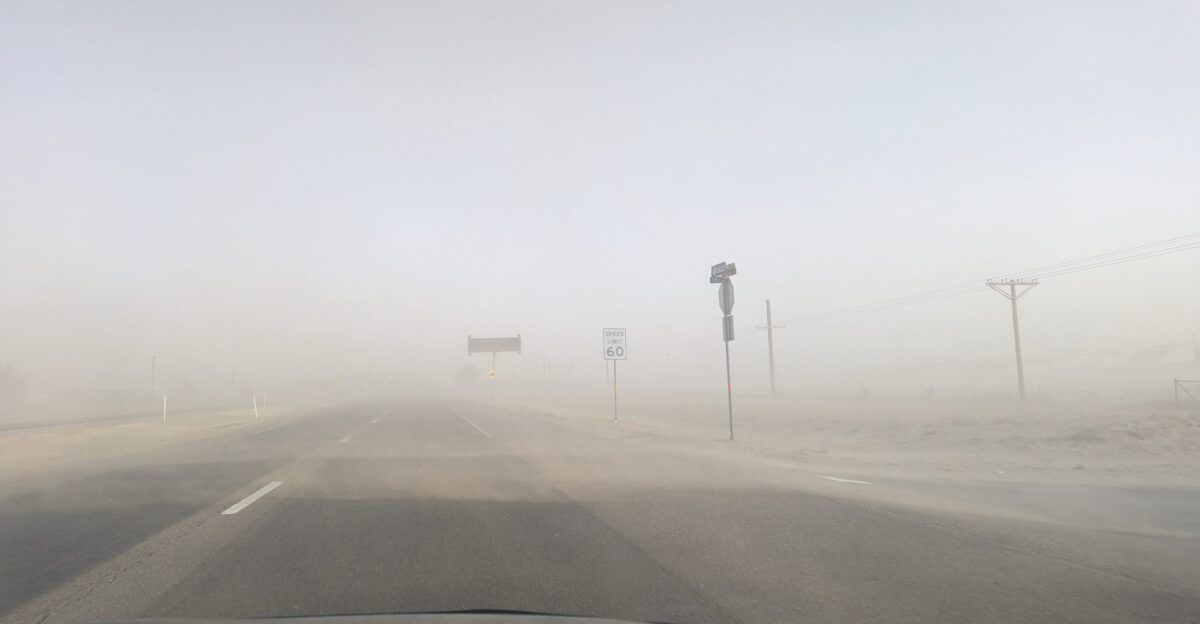 Powerful winter storm brings widespread wind blowing dust to
